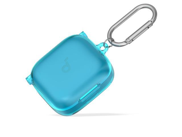 for P30i Case Cover, Clear TPU Protective Case Cover, Compatible with P30i Charging Case with Carabiner (Clear Blue)