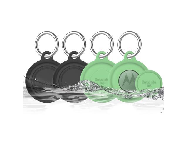 4 Pack Tag Holder, Waterproof Silicone Cover, Soft Full Body Protective Case, Fits Finder Keys/Kids/Luggage/Backpacks/Pet Collar
