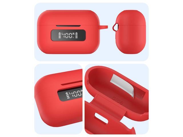 Case Cover, Silicone Protective Scratch Resistant Battery Display Visible Design Cover for Hybrid Active Noise Cancelling Wireless Earbuds with...