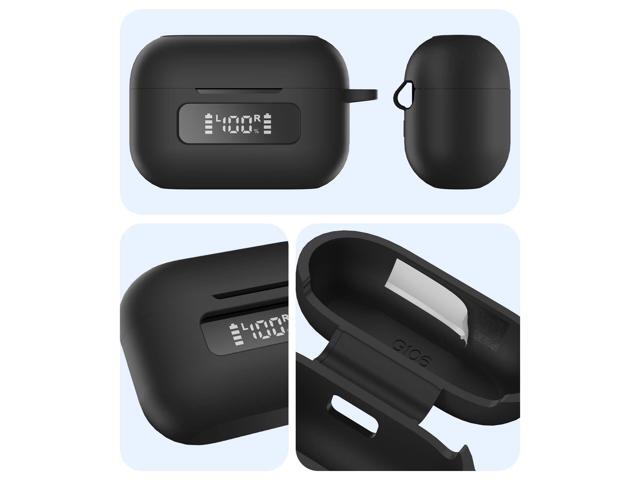 Case Cover, Silicone Protective Scratch Resistant Battery Display Visible Design Cover for Hybrid Active Noise Cancelling Wireless Earbuds with...