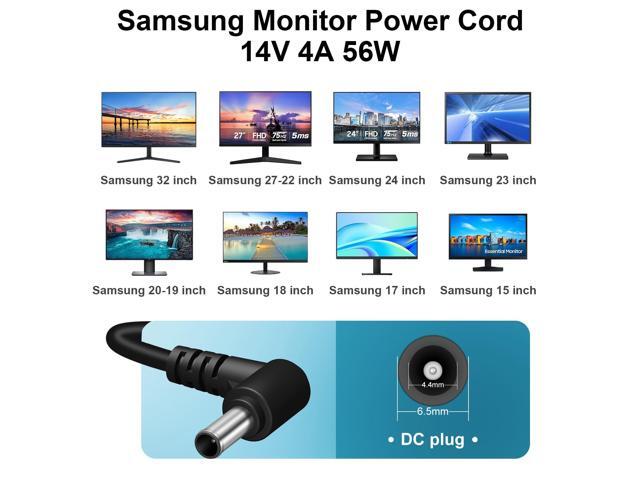 Charger Compatible with Monitor Power Cord - DC 14V 4A for 32 27' 24' 22' 23' 20' 19' 18' 17' 15 Screen LED LCD Monitor TV Power Supply Cord