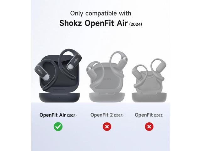 Case Cover, Magnetic Locking Cases for Open-Ear Headphones, Protective Bumper Cover with Carabiner & Keyring for Earbuds (2024), Navy