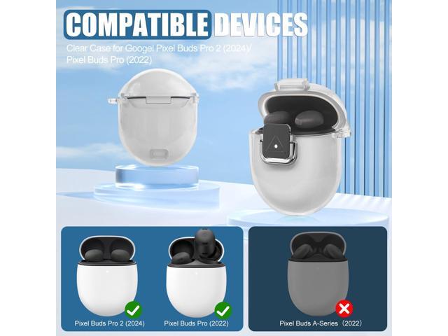 Case Cover with Lock Clip, Clear TPU Case, Shockproof Protective Case Skin with Keychain & Cleaner Kit for Girly/Women/Man (Clear)