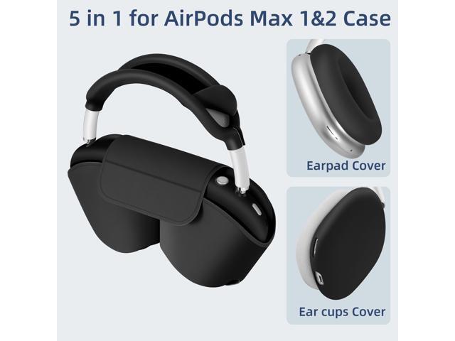 5 in 1 Compatible with Smart Case Cover, Sleep Mode Compatible, for Headphones Case Soft Leather & Silicone Four-Piece Set Protective Accessories...