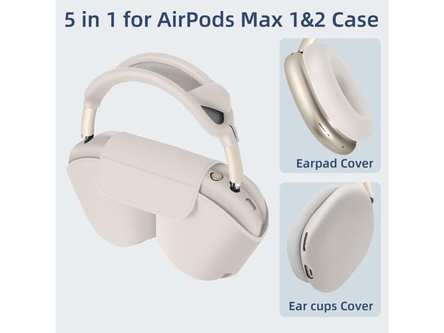 5 in 1Compatible Smart Case Cover, Sleep Mode Compatible, for Headphones Case Soft Leather & Silicone Four-Piece Set Protective Accessories...