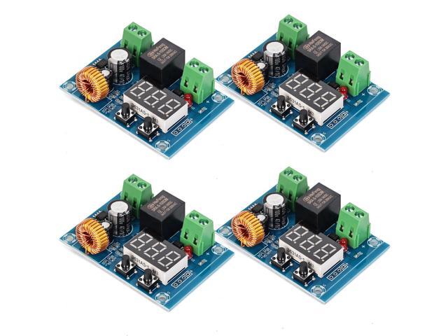 12V-36V DC Voltage Protection Module Digital Low Voltage Protector Disconnect Switch Cut Off Over Discharge Protection Module Pack of 4
