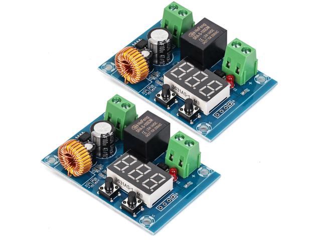 12V-36V DC Voltage Protection Module Digital Low Voltage Protector Disconnect Switch Cut Off Over Discharge Protection Module Pack of 2