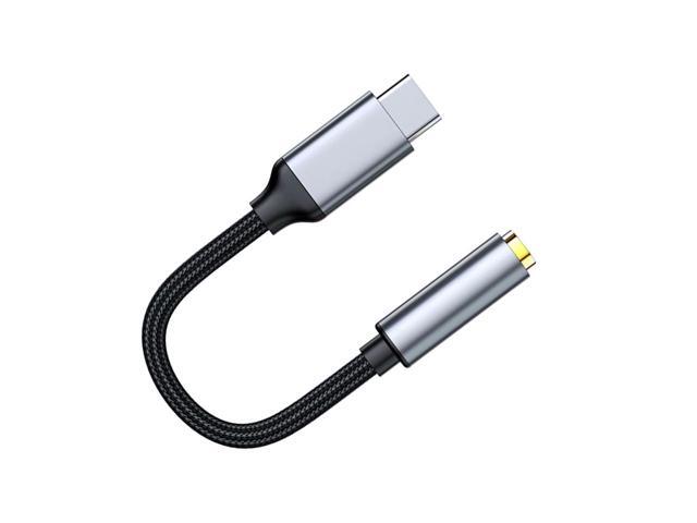 3.5mm 1/8 Inch Aux to USB C Audio Headphone Jack Adapter - Type C to Aux Converter Dongle Cable for devices, PC, Laptop