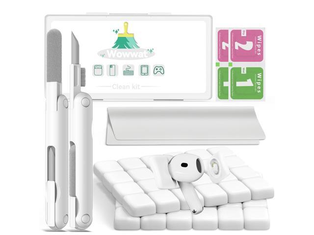 Cleaner Kit, Bluetooth Earbuds 3 in 1 Multi-Function Cleaning Pen and Cleaning Putty, Phone Charging Port, Earbuds, Headphone, Case, Laptop (White)