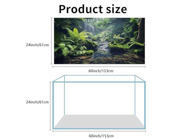 3 Pack Terrarium Background, 60x24 inches Polyester Reptile Background, Cloth Terrarium Backgrounds, Cactus Stone & Green Tree Fern Stream Backgrounds
