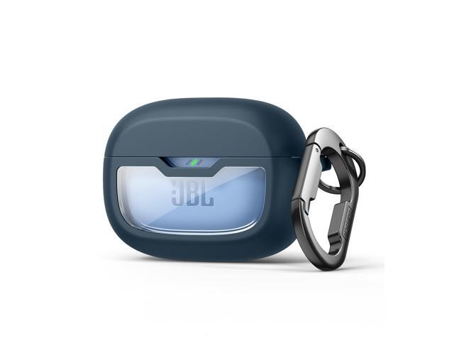 Case Cover for Earbuds, Shockproof Magnetic Protective Headphone Cover, Rugged Bumper Case with Carabiner & Cleaning Kit & Removal Tool, Navy