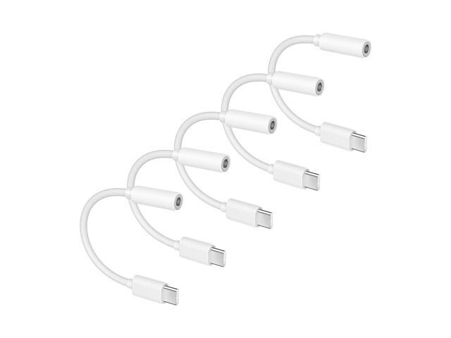 5 Pack USB C to 3.5mm Headphone Jack Adapter Type C Audio Aux Cable Dongle Compatible with iPhone 16/15/15 Plus/15 Pro/15 Pro Max/iPad/Pixel,...