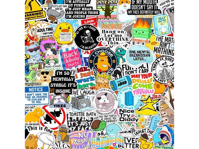 400 Pcs Funny Stickers for Adults Dirty Humor, Waterproof Cool Stickers for Laptop, Bumper, Phone, Hard Hats, Sarcastic, Scrapbooking (400)