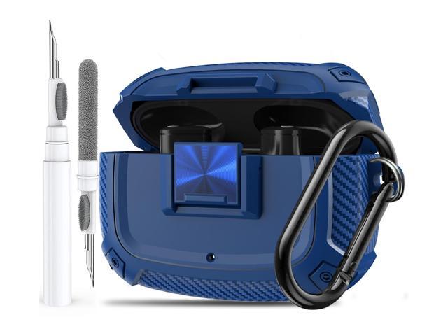 for Buds/Bud + Case Cover with Lock Clip 2021/2023, Rugged Shockproof Protective Hard Skin with Carabiner & Cleaner Pen Men Women for Buds/Bud Plus...