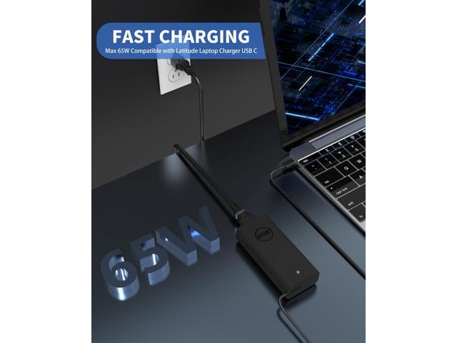 65W USB C AC Adapter Laptop Charger Compatible with Latitude 3450 5520 7420 5420 5550 5450 5440 5430 5540 5530 7440 Inspiron 14 16 XPS 13...