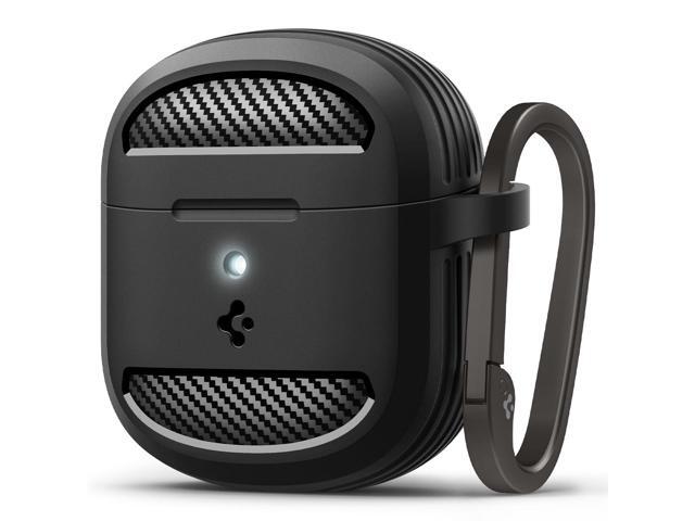 Rugged Armor Designed for Google Pixel Buds 2a Case (2025) Cover with Keychain - Matte Black