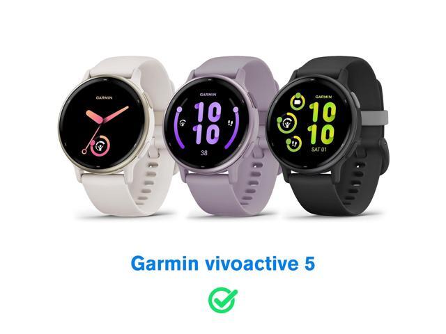 3 Packs Screen Protector Case Compatible with Vivoactive 5, Soft TPU Plated Bumper Full Cover Protective Cases Scratch-Proof (Clear x 3)