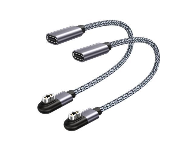 USB C to Charging Cable Adapter 2Pack, Headphone Charger, Type C Magnetic Short Cord for OpenRun Pro S810, Aeropex AS800, OpenRun Mini, Open Run...