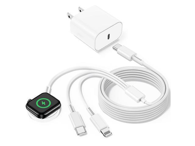 Multi Charger for Charger/Multiple Devices, 3 in 1 Travel Charging Cable 6.1FT with 20W USB C Fast Charging for Series/Pro Max/14/13