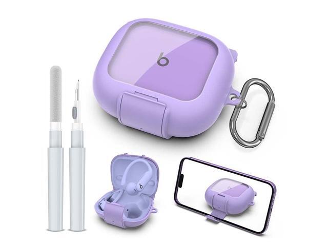 Protective Cover for Case with Secure Lock & Phone Stand, Shockproof Protection Clear Case Compatible with Earbuds with Cleaner Kit & Keychain...