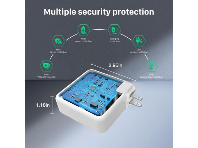 96W Fast Charger Power Adapter, Compatible with 16, 15, 14, 13 Inch Laptops, 15, 13 Inch Tablets, 2021-2025 Models, M1 M2 M3 M4 Included 6.6ft USB...