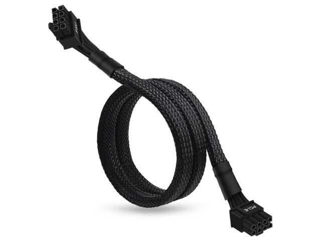 8 Pin PCIe Cable for PSUs, ATX CPU 8 Male to PCIe (6+2) Male Power Adapter Sleeved 25-inch (63cm)