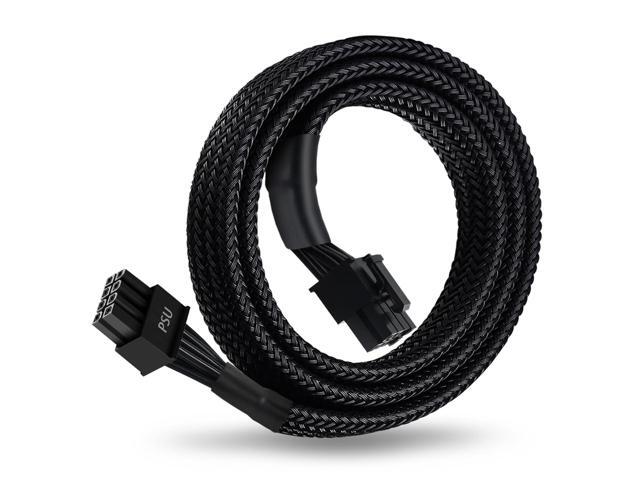 8 Pin PCIe Cable for Power Supply, PCIe 8 Pin Male to (6+2) Male PCI Express Power Adapter Sleeved 25-inch (63cm)