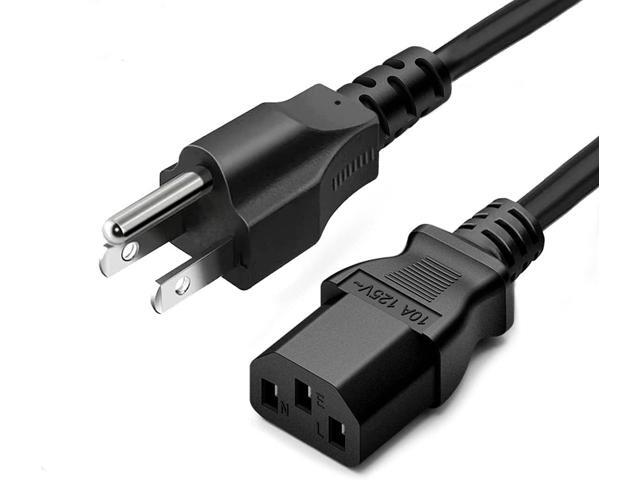 20ft 3 Prong Computer Power Cord 125V Standard Replacement AC Electric Cable for Monitor, TV, Desktop, PC, Printer