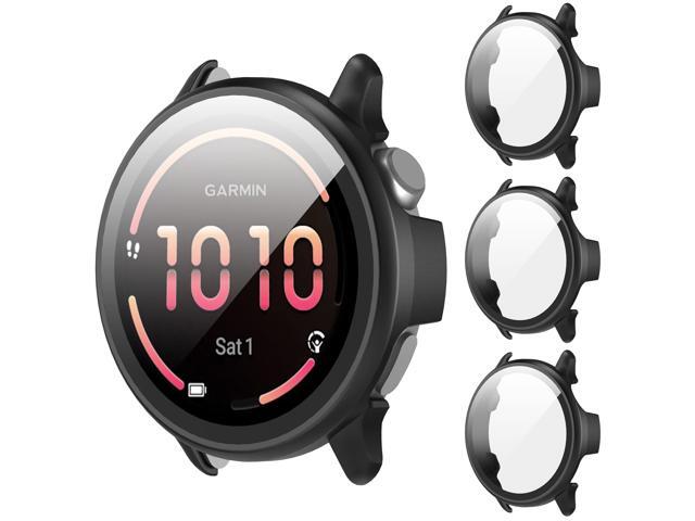 3 Pack Case 9H Tempered Glass Screen Protector Cover Touch Sensitive, Scratch Resistant, Ultra-Thin Hard PC Case -Black