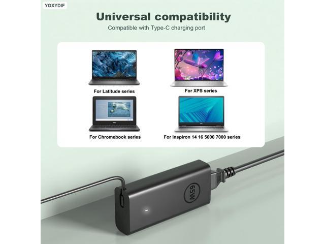 65W USB C Laptop Charger Compatible with Latitude 5420 5520 7420 5540 5430 7440 7430 5440 5450 5550 5530 5340 3550 Computer Power Cord, 13,...
