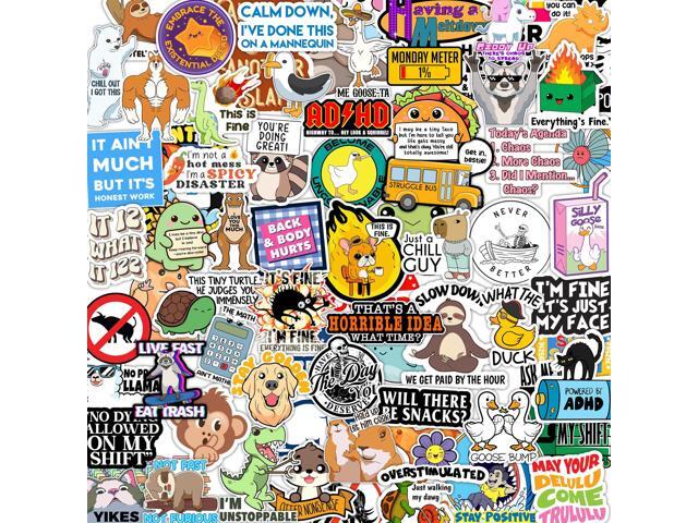 166 Pcs Funny Stickers for Adults Dirty Humor, Waterproof Cool Stickers for Laptop, Bumper, Phone, Hard Hats, Sarcastic, Scrapbooking