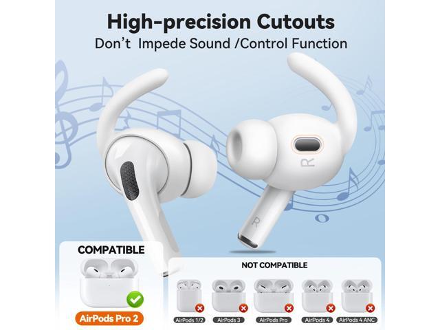 4 Pairs Ear Hooks, Silicone Anti-Slip Ear Hook with Storage Pouch, Cleaning Kit, Carabiner