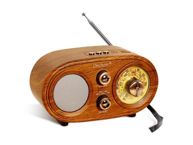 Portable Retro Vintage Speaker Radio, FM/AM/SW 3 Band, Adjustable Antenna, Battery Powered, Support TF Card, USB Playing Music, Home Decor Gifts...