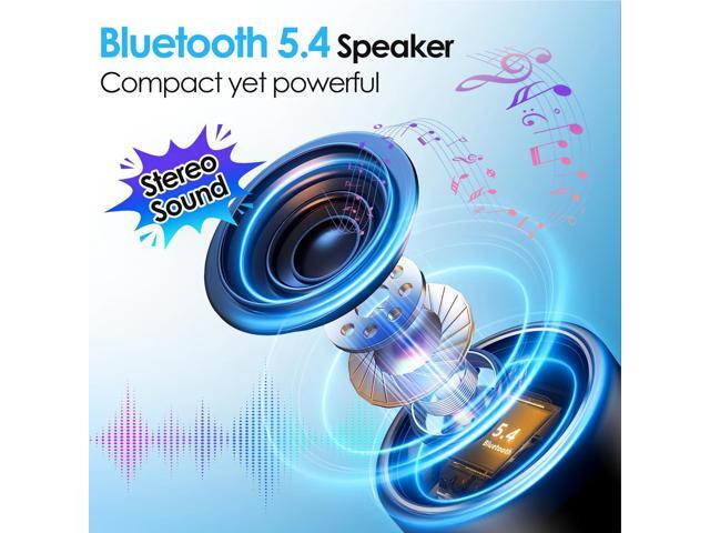 Portable Bluetooth Speaker 5.4, Mini Speaker, 12H Battery Life & Noise Reduction Mic, Metal Cover, TWS Pairing, Wireless Speaker with RGB Lights...