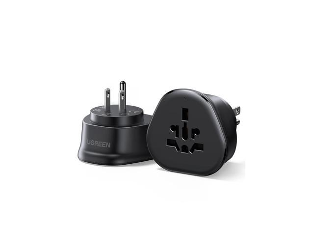Travel Adapter, EU/UK/AU/JP/CN/NZ/PH to US (Type B), International to US Pin Converter, Power Outlet Charger, 200+ Countries Compatibility, 1 Pack