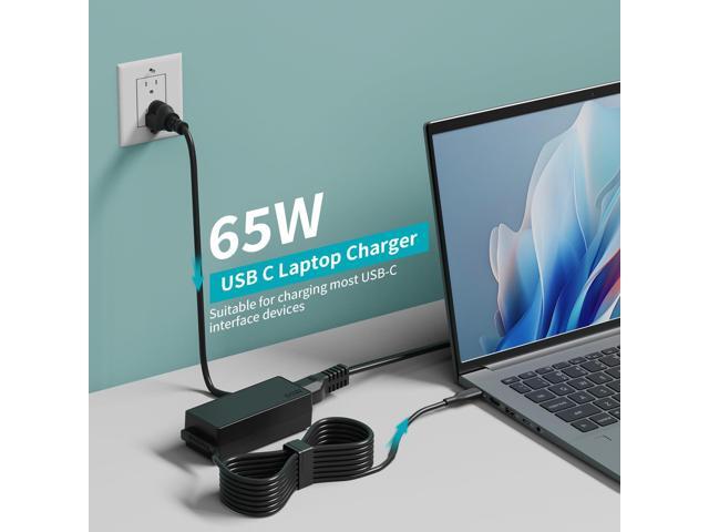 Laptop Charger for ThinkPad, Yoga, ThinkBook & Chromebook, Laptop Charger Type C AC Adapter with Power Cord, Chromebook Charger USB-C 65W/45W