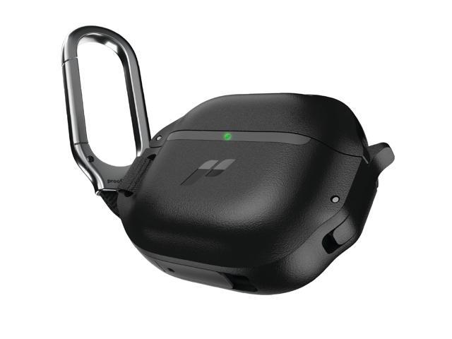 for AirPods 4 Case with Lock - Tough 4th Generation Case Cover with Carabiner, Rugged Protection and Hard Protective Shell (Black, 4th Gen)