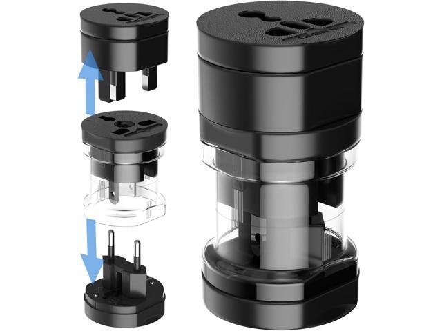 3-in-1 Travel Power Converters, International Plug Adapter, Worldwide Universal Power Adapter, All in One Travel Plug Adapter, Perfect for European...