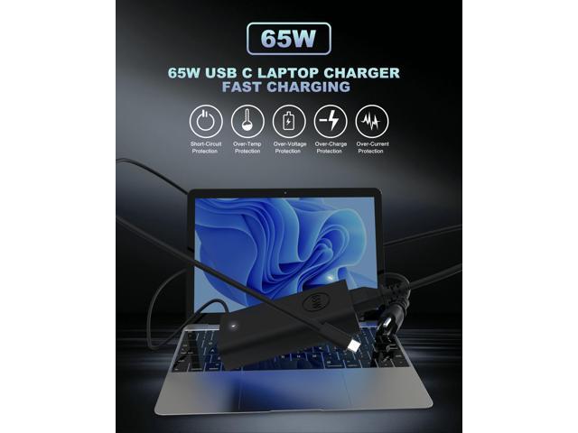 60W 65W USB-C AC Adapter fits for Laptop Charger USB C, for Pro 13 14 16 Plus/Latitude 5420 5520 5540 7420 5550 5450 7440 3540 5530/ XPS 13/...