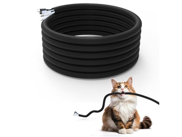 30 ft Cord Protector Electric Wires Covers Wire Loom Tubing Protect Wires from Rabbits, Cats and Other Pets