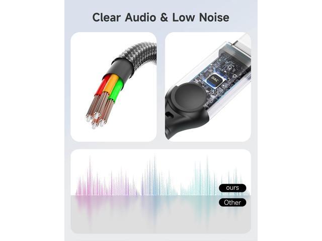 Audio Cable 2 Pack [4FT], Type C to 3.5mm Aux Cord Hi-Fi DAC Headphone Jack Adapter Dongle Compatible with Various Devices, Car, Headphones, Speakers