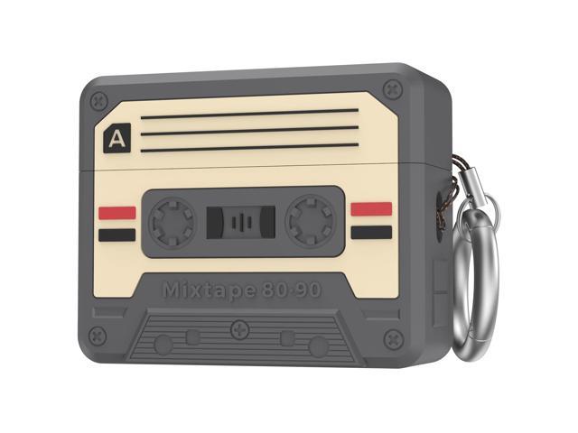 Case - 2025 Retro Silicone Mixtape Design Case for 3rd Generation, Cute Cassette Case Cover for Men/Women (Deep Grey)