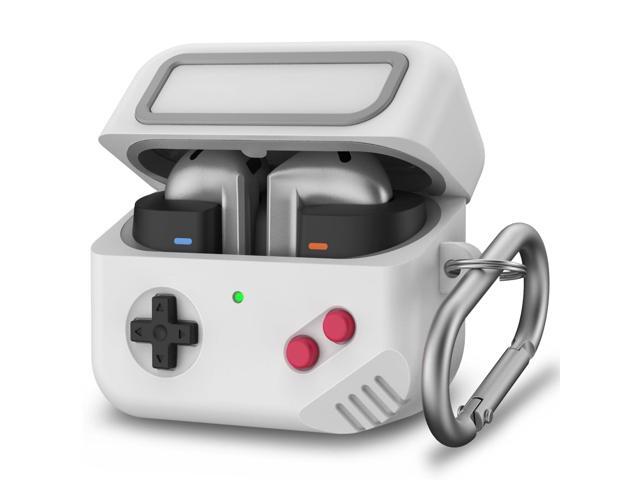 Case - 2024 Silicone Game Design for Buds Pro/Buds 3 FE Case Cover for Men/Women Gamer (Light Grey)