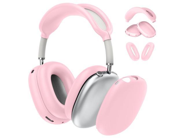 3 in 1 Silicone Case Cover for Headphone, Anti-Scratch Ear Pad/Ear Cups/Headband Cover, Skin Protector Accessories (Pink)