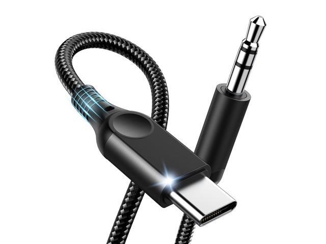 Audio Cable [4FT], Type C to 3.5mm Aux Cord Hi-Fi DAC Headphone Jack Adapter Dongle Compatible with smartphones, tablets, cars, headphones,...