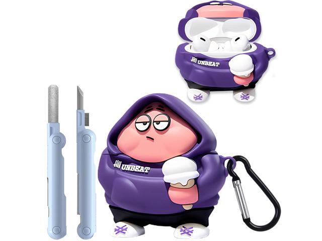 Cute Case for AirPods Pro 3 (2025), Funny 3D Cartoon Silicone Protective Cover with Keychain & Cleaning Kit, Shockproof Soft Anime Style Case for...