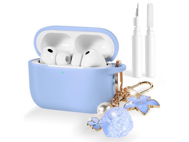 Case Cover for Women Girl 2025 with Cleaning Kit and Cute Bling Keychain, Soft Silicone Protective Case Compatible with 3rd Generation Accessories,...