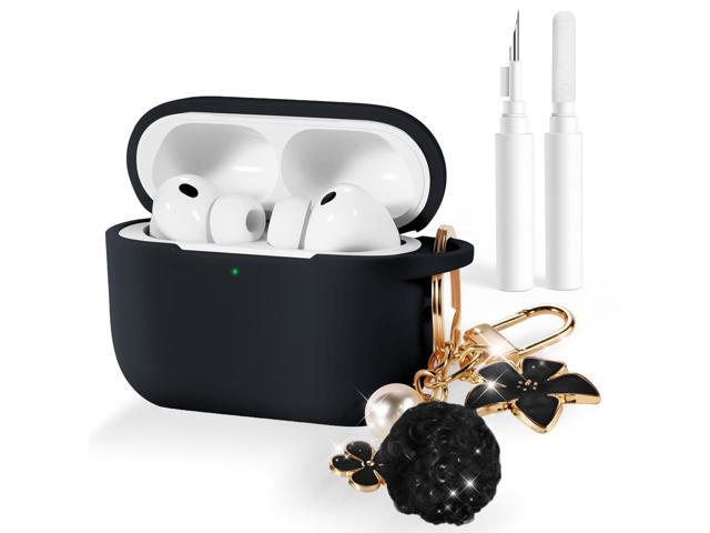 Case Cover for Women Girls 2025 with Cleaning Kit and Cute Bling Keychain, Soft Silicone Protective Case Compatible with 3rd Generation...