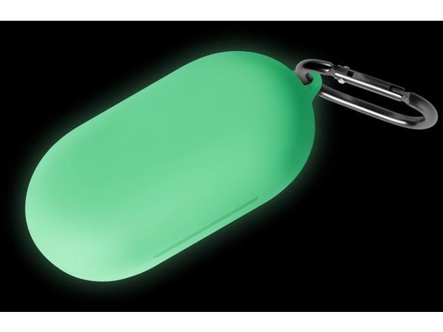 Silicone Case for Soundcore V20i, Protective Cover with Carabiner (Luminous Green)