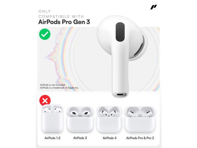 4 Pairs for AirPods Pro 3 Ear Hooks Covers [Added Storage Pouch] Accessories Compatible with AirPods Pro 3rd Generation (White)